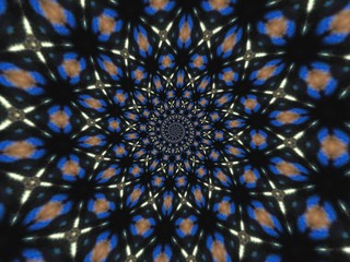 Colorful digital graphic kaleidoscope symmetry mandala style in laser light trial pattern, Tie Dye , spiderweb art abstract background for art projects, banner, business,   card, 3D, template