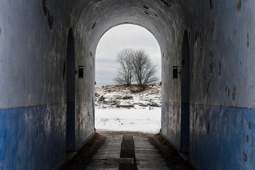 Helsinki, Finland. Walls and fortifications of the fortress island of Suomenlinna. A World Heritage Site since 1991