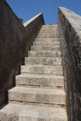 Fototapeta na wymiar stairway to walled city of dubrovnik