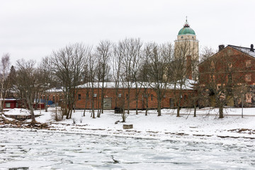 Helsinki, Finland. Walls and fortifications of the fortress island of Suomenlinna. A World Heritage Site since 1991