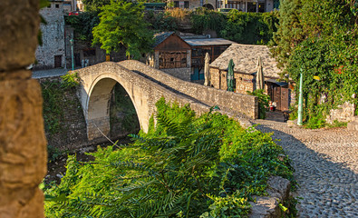 Naklejka premium View on the historic old town of Mostar