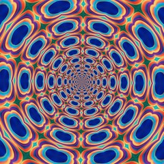 Colorful digital graphic kaleidoscope symmetry mandala style in laser light trial pattern, Tie Dye , spiderweb art abstract background for art projects, banner, business,   card, 3D, template