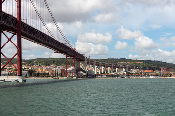 The 25 April Bridge in Lisbon, Portugal
