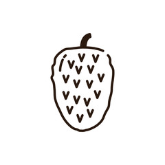 Isolated jack fruit icon line vector design