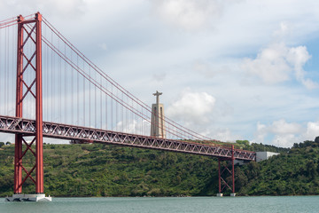The 25 April Bridge in Lisbon, Portugal