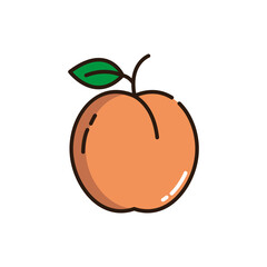 Isolated apricot icon fill vector design