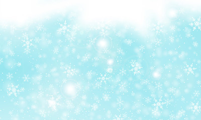 Fototapeta na wymiar Falling snow background. Vector illustration