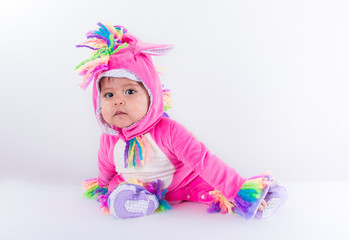 Fototapeta na wymiar baby dressed as a pony 