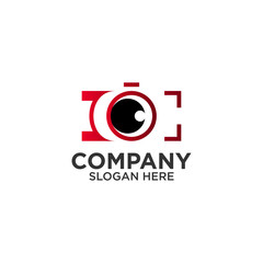 camera and flashlight logo design template