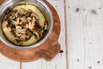 Fondue de champiñones
