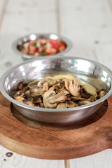 Fondue de champiñones