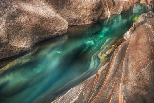 Smaragd water of Verzasca river