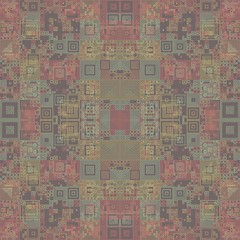 Fototapeta premium Abstract Symbols Random Distributed Pattern Computational Generative Art background illustration