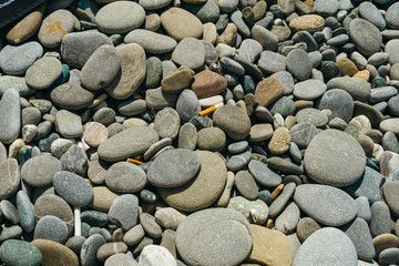 trash on the beach. Ecology disaster. 