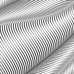 Abstract wavy background, optical art, opart striped