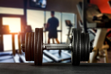 Fototapeta premium Gym interior and free space for your decoration 