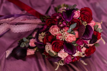 the bride's bouquet and boutonniere