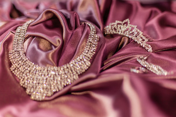 Tiara, necklace, earrings and ring