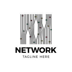 Digital network vector Block Chain Logo Technology Icon. Digital Vector Modern Symbol. Company Logotype Design Inspiration