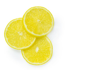 Fototapeta na wymiar Lemon isolate round slices on a white background, citrus in clipping