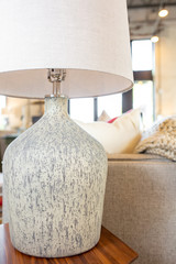 Modern grey and white lamp