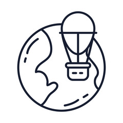 Isolated world sphere line vector design