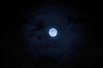 moon on a cloudy night