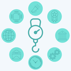 Hook scale vector icon sign symbol