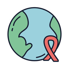 Isolated world sphere fill vector design