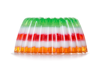Multicolored Jelly dessert