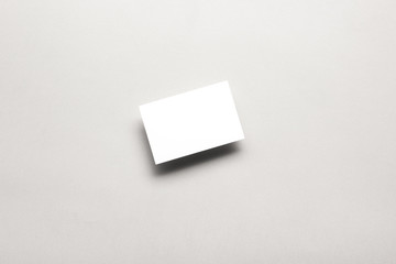 Business cards blank. Mockup on color background. Flat Lay. copy space for text.