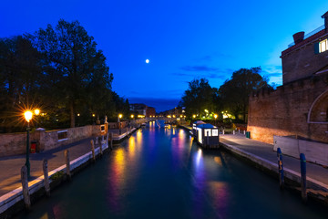 Colorful view of Grand canal Venice Italy