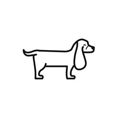 Isolated dog icon line vector design