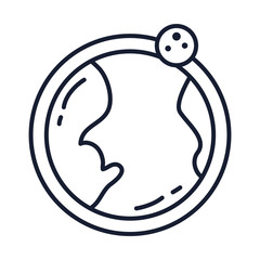Isolated world sphere line vector design