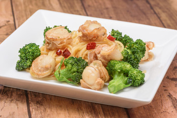 ホタテのパスタ