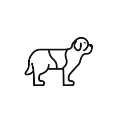 Isolated dog icon line vector design