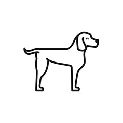 Isolated dog icon line vector design
