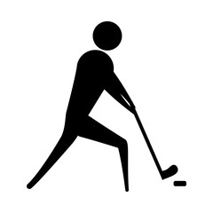 Avatar doing sport flat vector design