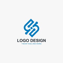 Obraz premium Letter S logo design vector. Blue outline S type abstract symbol. Dot S vector icon.