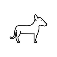 Fototapeta premium Isolated dog icon line vector design