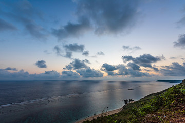 早朝の宮古島　The sky at daybreak in Miyakojima Island, Okinawa.