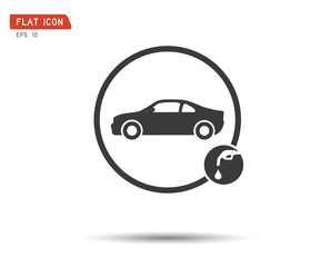 gas pump icon, Flat logo vector illustration
