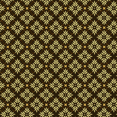 Javanese Batik seamless pattern, Indonesian Traditional motif kawung, batik floral for background, fashion, fabric, decor, clothing. culture and heritage design in design graphic.