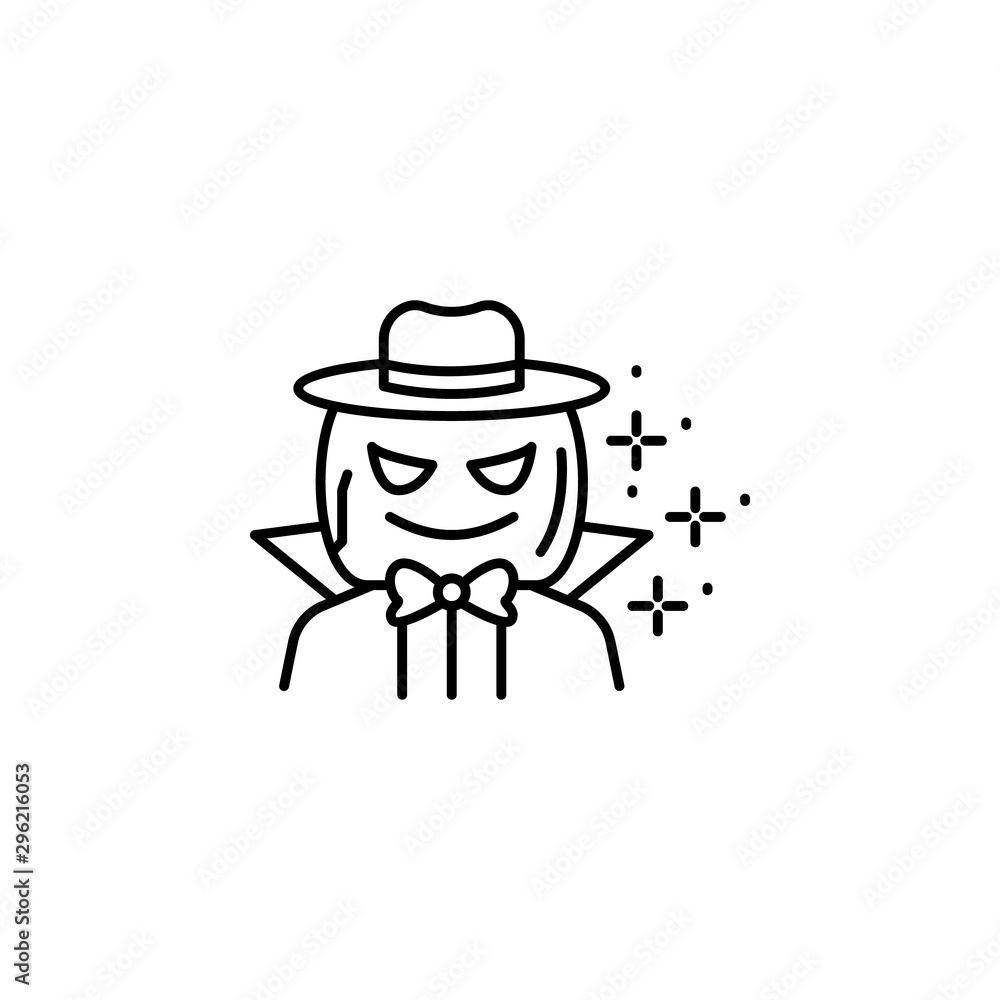 Poster website, video icon. simple line, outline vector of horror icons for ui and ux, website or mobile ap