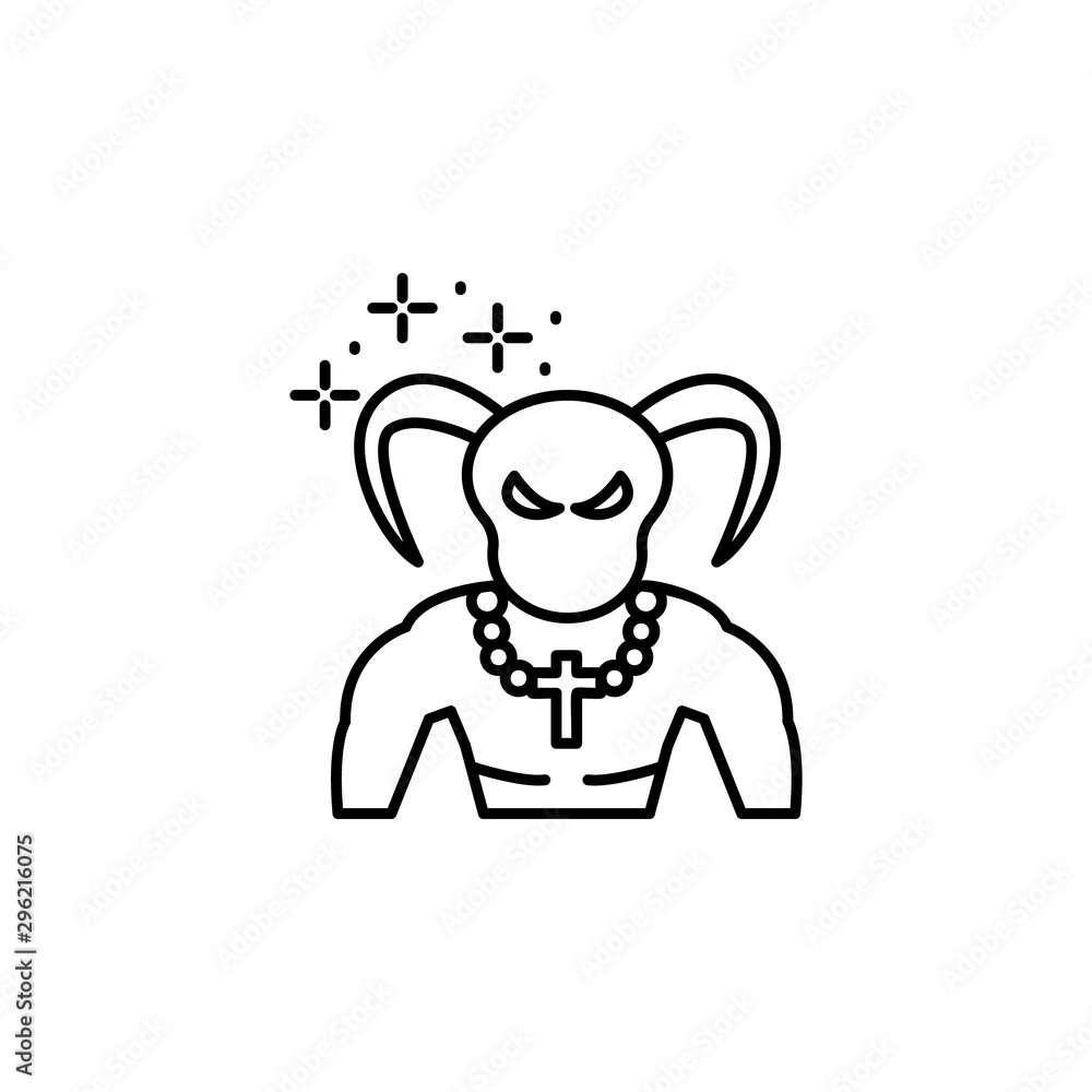 Poster notebook, human icon. simple line, outline vector of horror icons for ui and ux, website or mobile a
