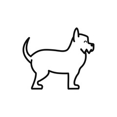 Isolated dog icon line vector design