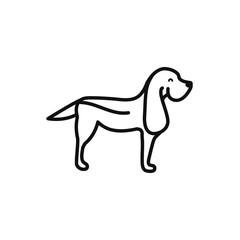 Obraz na płótnie Canvas Isolated dog icon line vector design