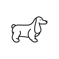 Isolated dog icon line vector design
