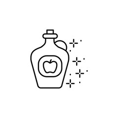 Bottle, cider, apple icon. Simple line, outline vector of Thanksgiving day icons for ui and ux, website or mobile application