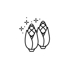 Corn, vegetable icon. Simple line, outline vector of Thanksgiving day icons for ui and ux, website or mobile application